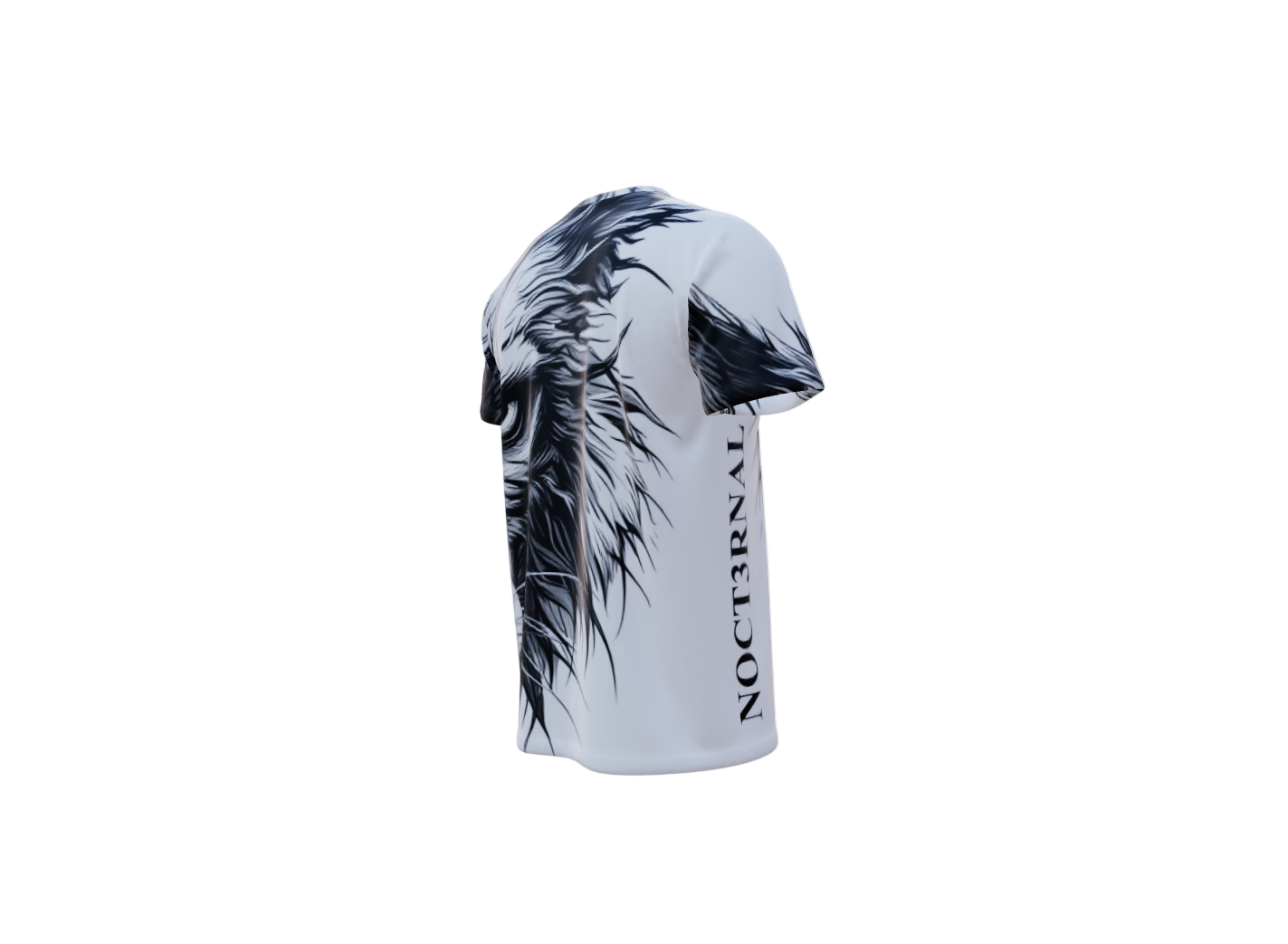 Short sleeve white wolf t-shirt