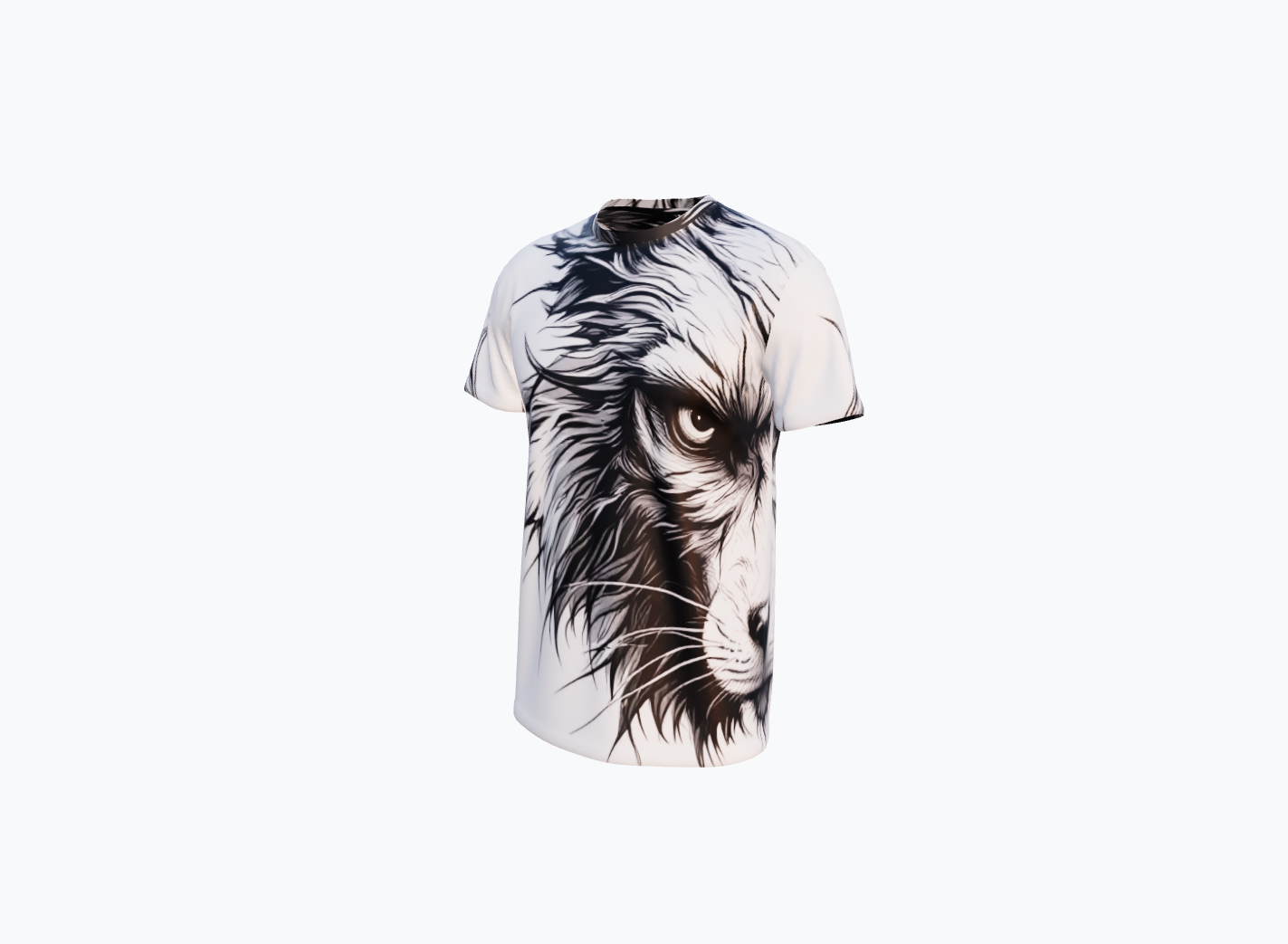 Short sleeve white wolf t-shirt